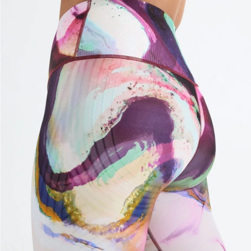 Knix Purple and Pink High-Waisted Leggings